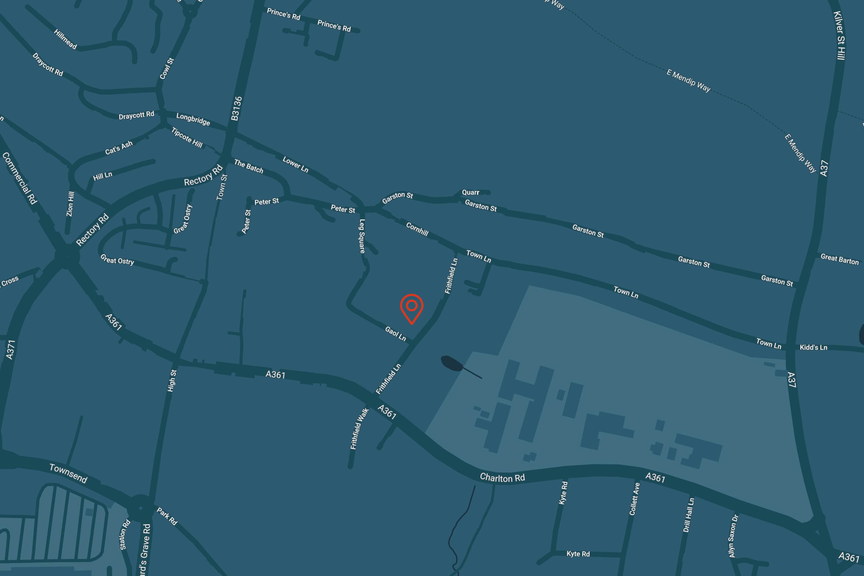 Shepton Mallet Prison Location Map