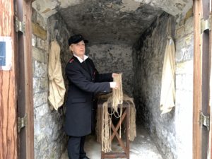 A story teller getting involved with Oakum Picking