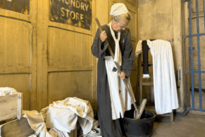 Living History Days: A prisoner doing the laundry