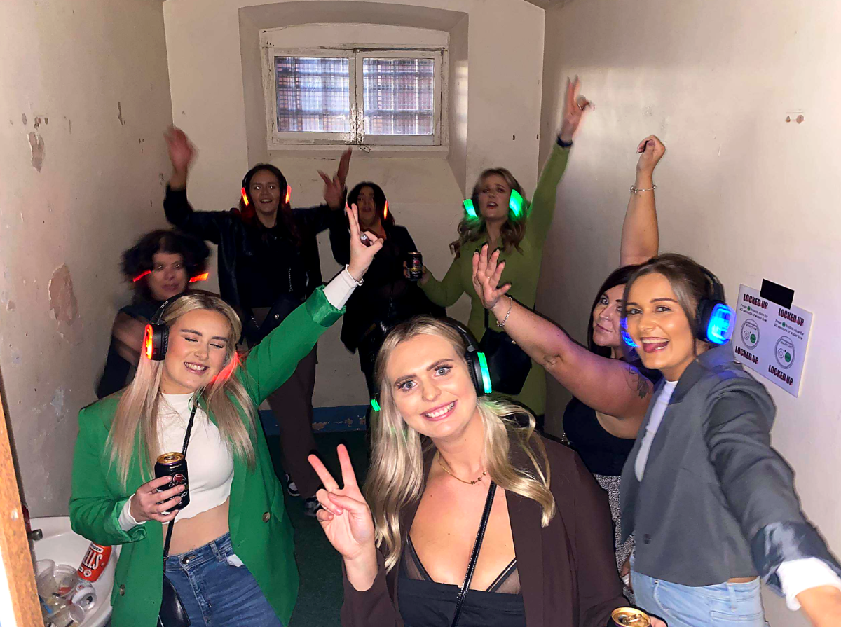 Silent Disco Shepton Mallet Prison: A night out behind bars for a students, birthday parties, hen does - upgrade to our VIP package and enjoy your own cell!